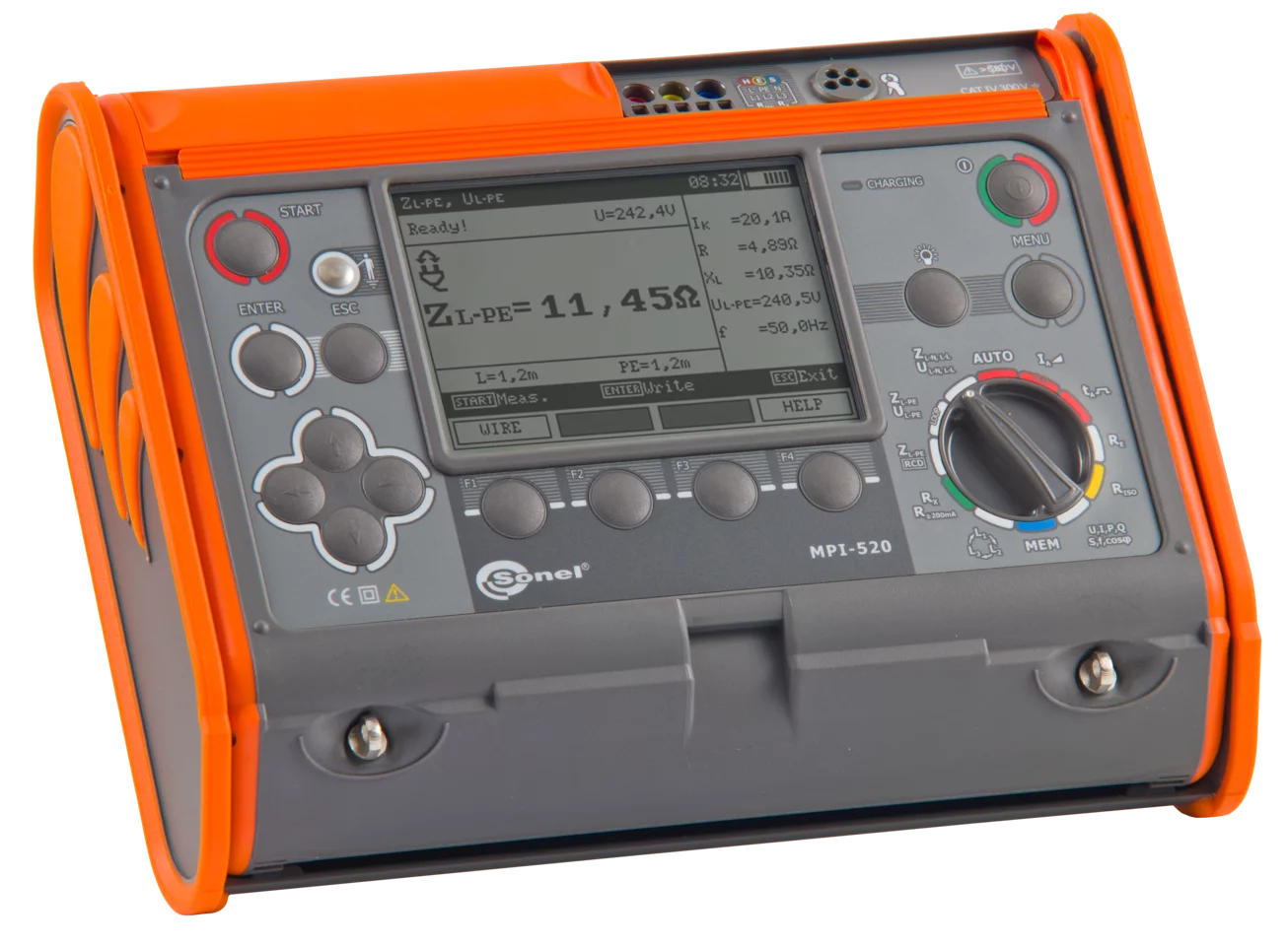 Wielofunkcyjny miernik parametrów instalacji elektrycznych bez akcesoriów do pomiaru uziemień MPI-520 Start