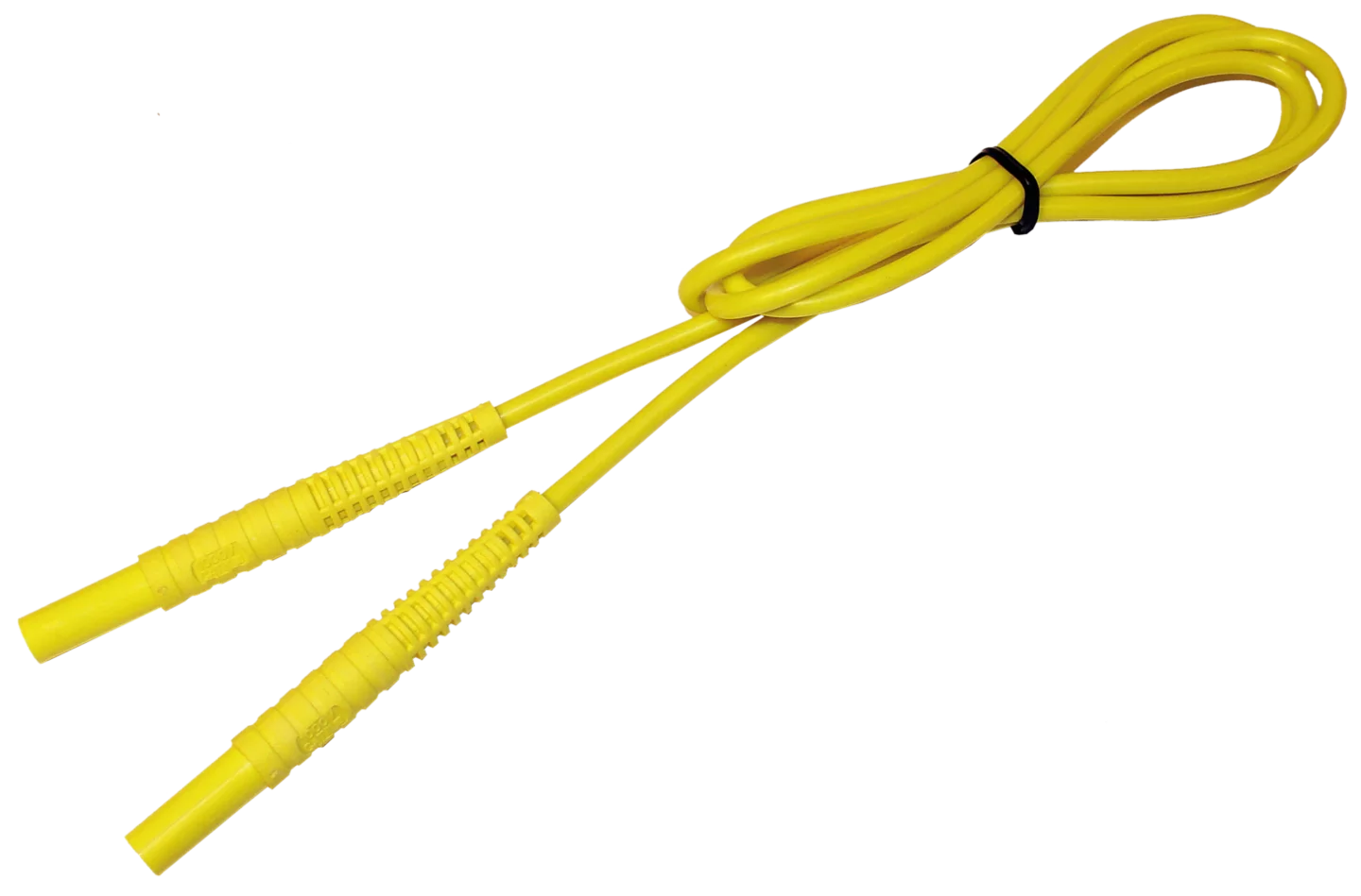 Przewód 1,2 m żółty 1 kV (wtyki bananowe) 