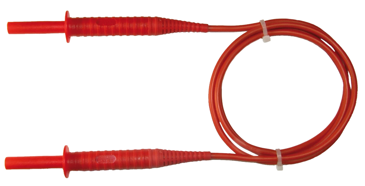 Przewód 1,8 m czerwony 5 kV (wtyki bananowe) 