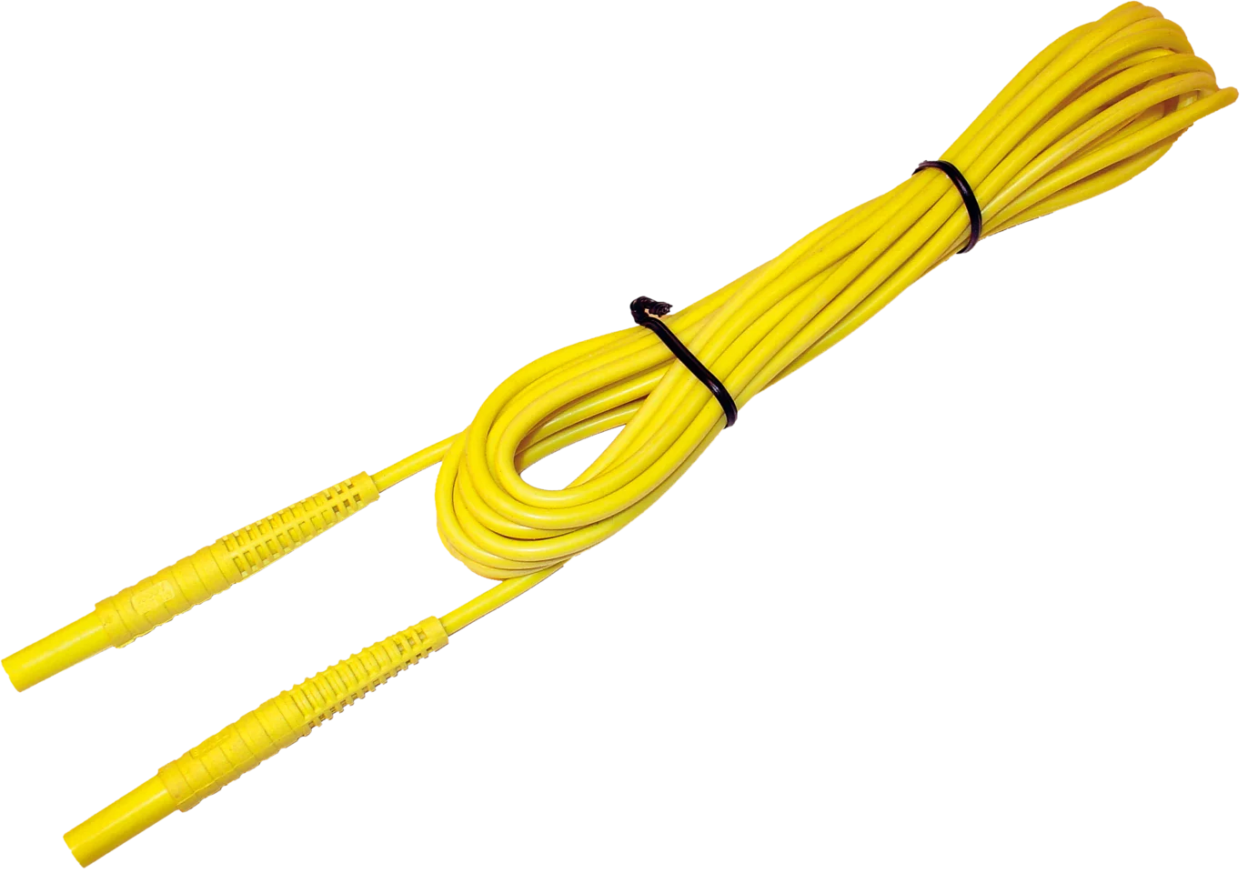 Przewód 10 m żółty 1 kV (wtyki bananowe)