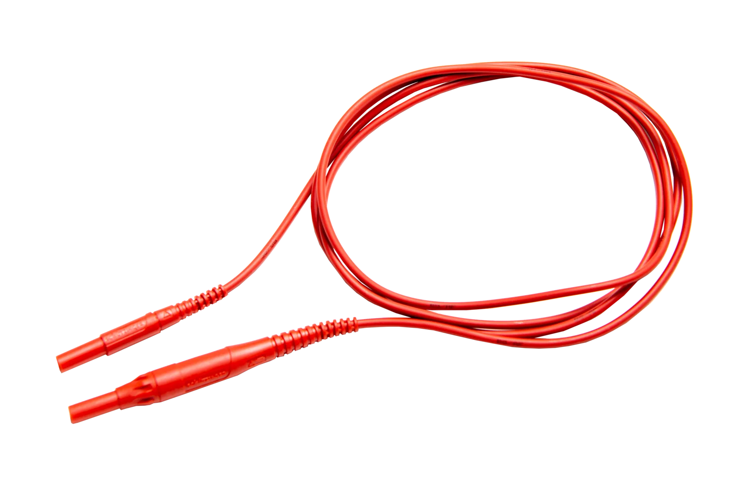 Przewód 2,0 m czerwony CAT IV 1000 V (wtyki bananowe z bezpiecznikiem 10 A)