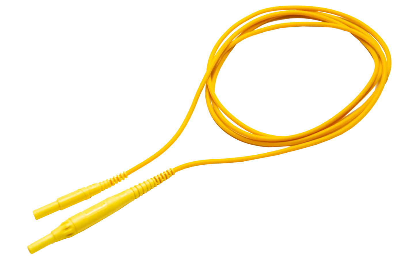 Przewód 2,0 m żółty CAT IV 1000 V (wtyki bananowe z bezpiecznikiem 10 A)