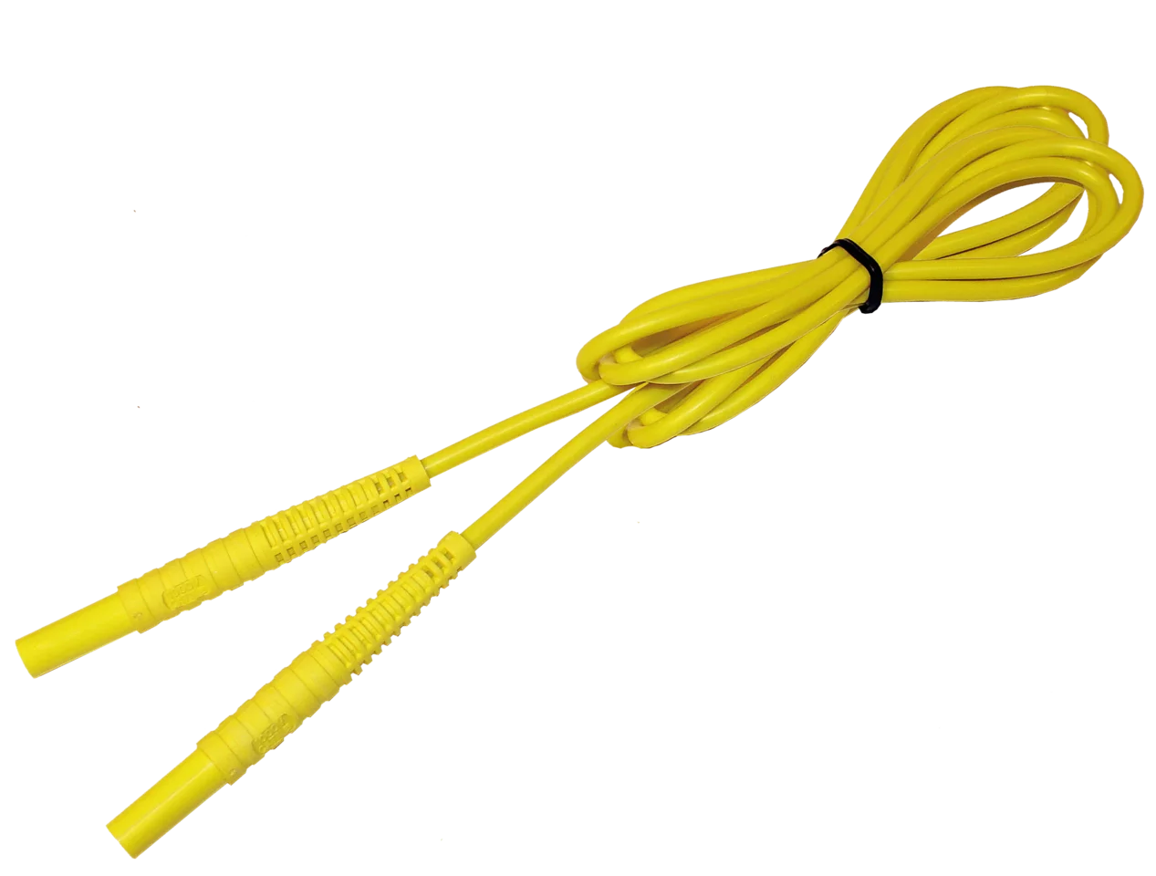 Przewód 2,2 m żółty 1 kV (wtyki bananowe)