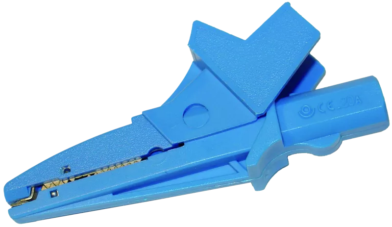 K-02 'Krokodil'-Klemme; blau 1 kV 20 A