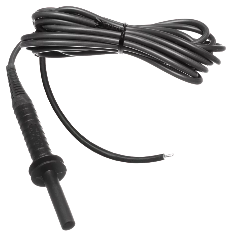 Prüfleitung mit "Bananen"-Stecker; geweißt, 2 m; 5 kV; schwarz-thumbnail