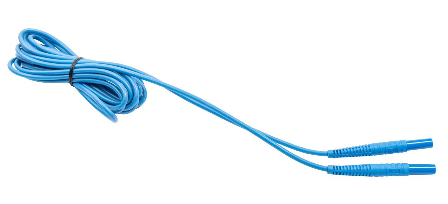 Prüfleitung mit "Bananen"-Stecker U1; 3 m, blau