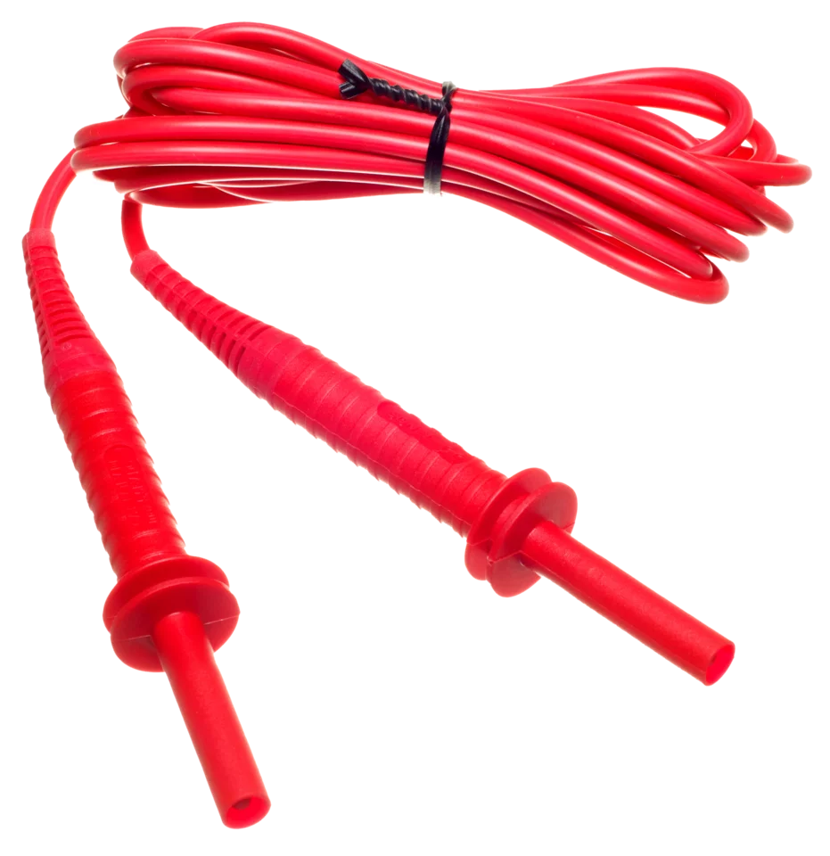   Prüfleitung mit "Bananen"-Stecker; 5 m; 5kV; rot-thumbnail