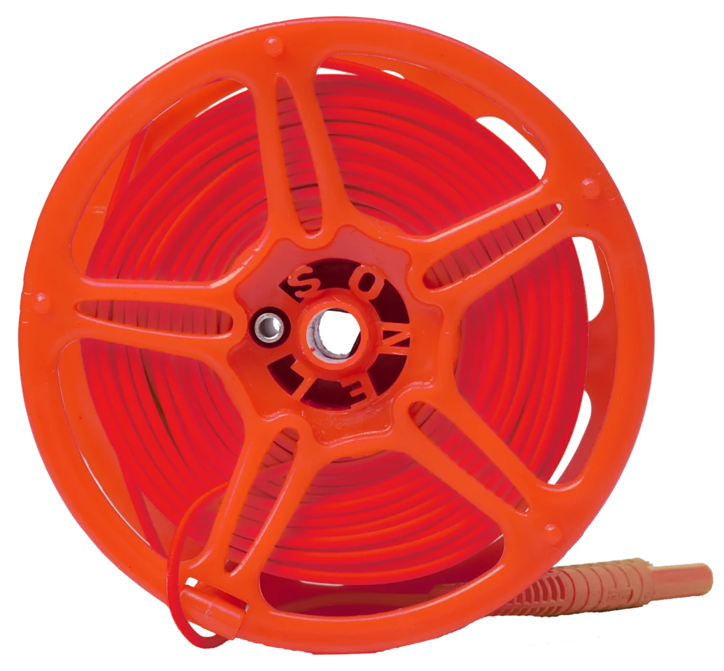 Leitung 50 m, rot, auf Trommel (Bananenstecker)-thumbnail