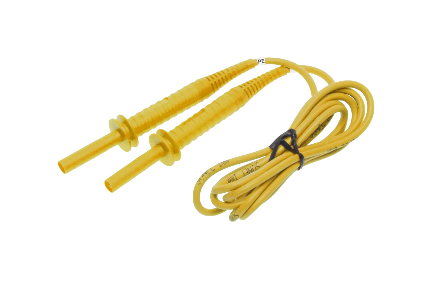Prüfleitung 1,2 m, gelb, 5 kV (Bannanenstecker, "PE")-thumbnail