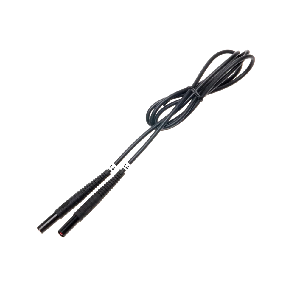 L3 Prüfleitung mit "Bananen"-Stecker; 2,2m, schwarz-thumbnail