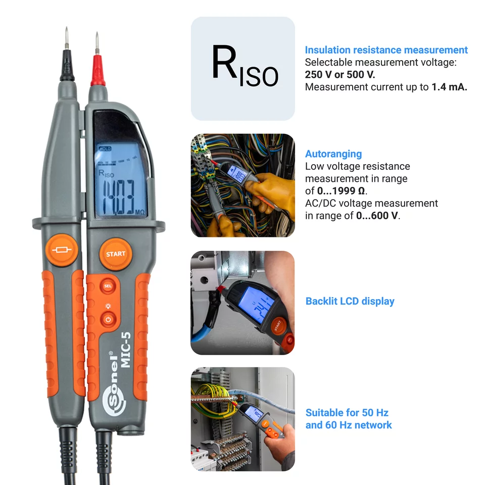 Medidor de resistencia de aislamiento MIC-5-15-thumbnail