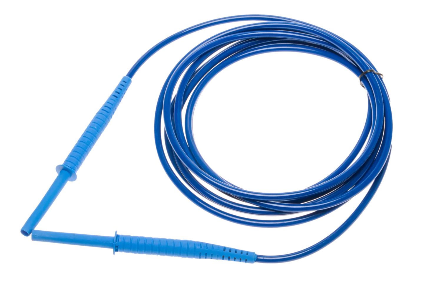 Cable 5,0 m azul 11 kV (conectores tipo banana)-thumbnail
