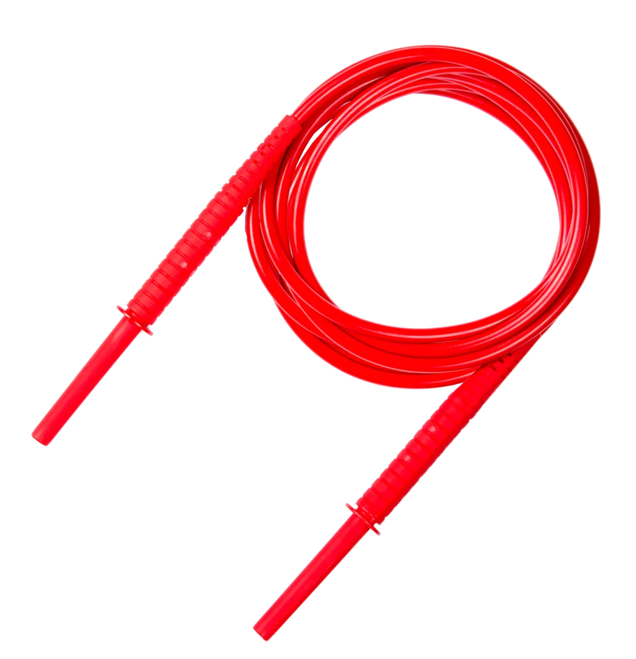 Cable 5,0 m rojo 11 kV (conectores tipo banana)-thumbnail