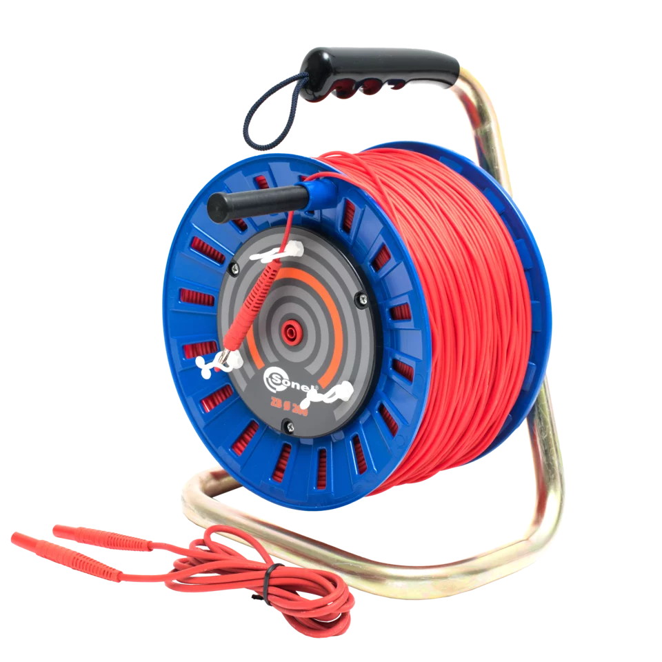 Cable 200 m rojo para medir la toma de tierra en carrete-thumbnail