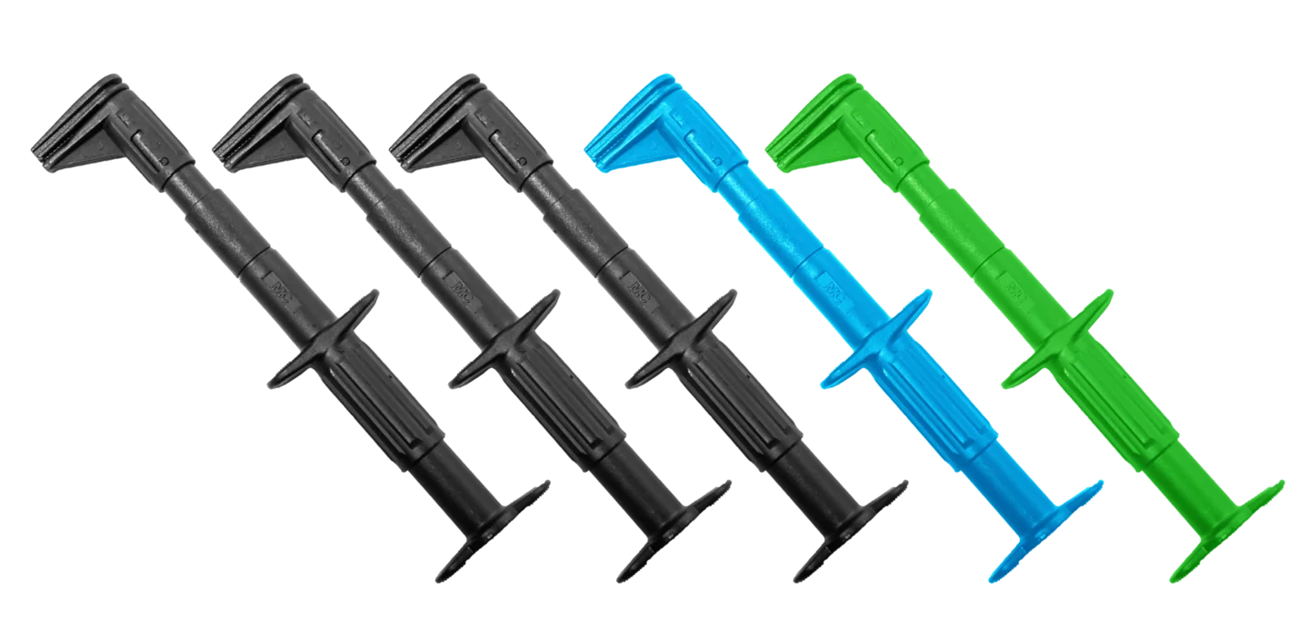 Pinza de prueba plana para barras colectoras (agarre – conector banana) (5 uds.)-thumbnail