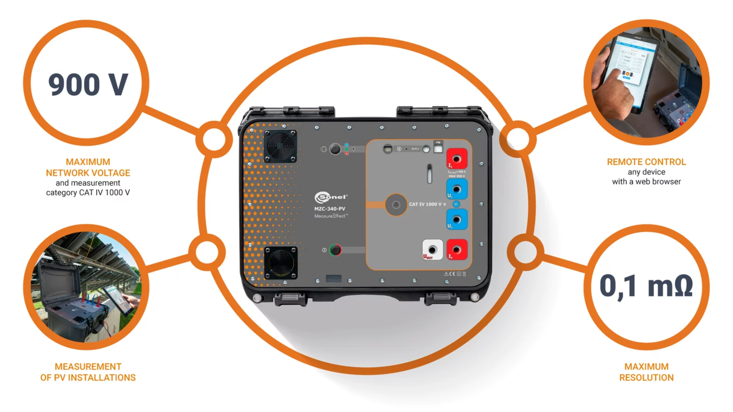 Medidor de la impedancia del bucle de cortocircuito de alta corriente MZC-340-PV-5-thumbnail