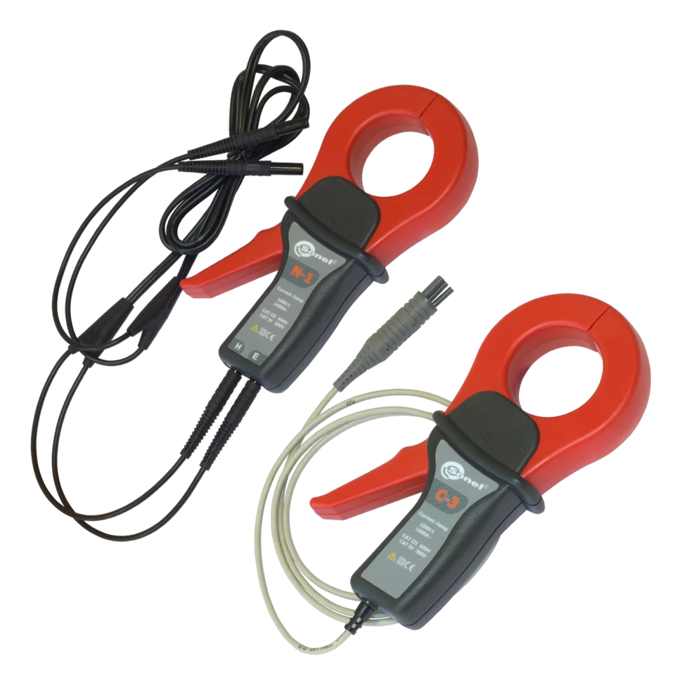 Cęgi pomiarowe (fi 52 mm) + Cęgi nadawcze (fi 52 mm, zawierają przewód dwużyłowy) C-3 + N-1