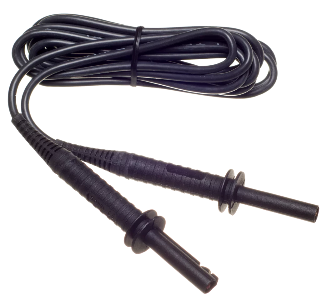 Przewód 3 m czarny 1 kV  (wtyki bananowe)-thumbnail