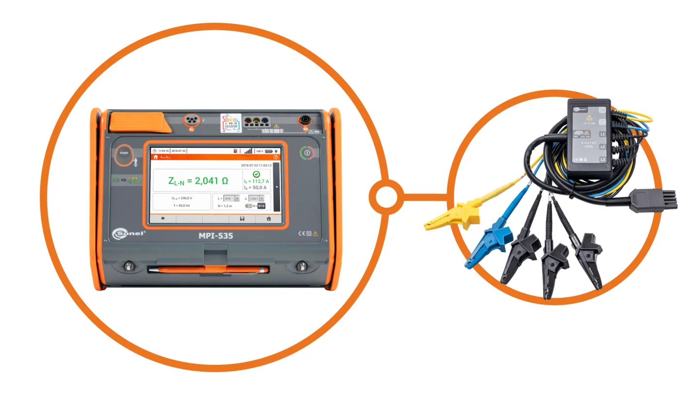 Wielofunkcyjny miernik parametrów instalacji elektrycznych z adapterem MPI-535 + AutoISO-1000C