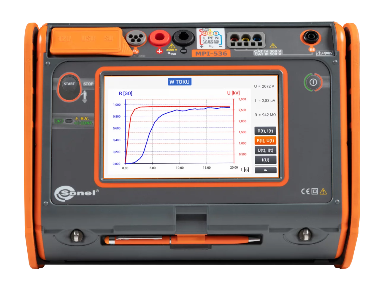 Wielofunkcyjny miernik parametrów instalacji elektrycznych z programem MPI-536 + PE6-1