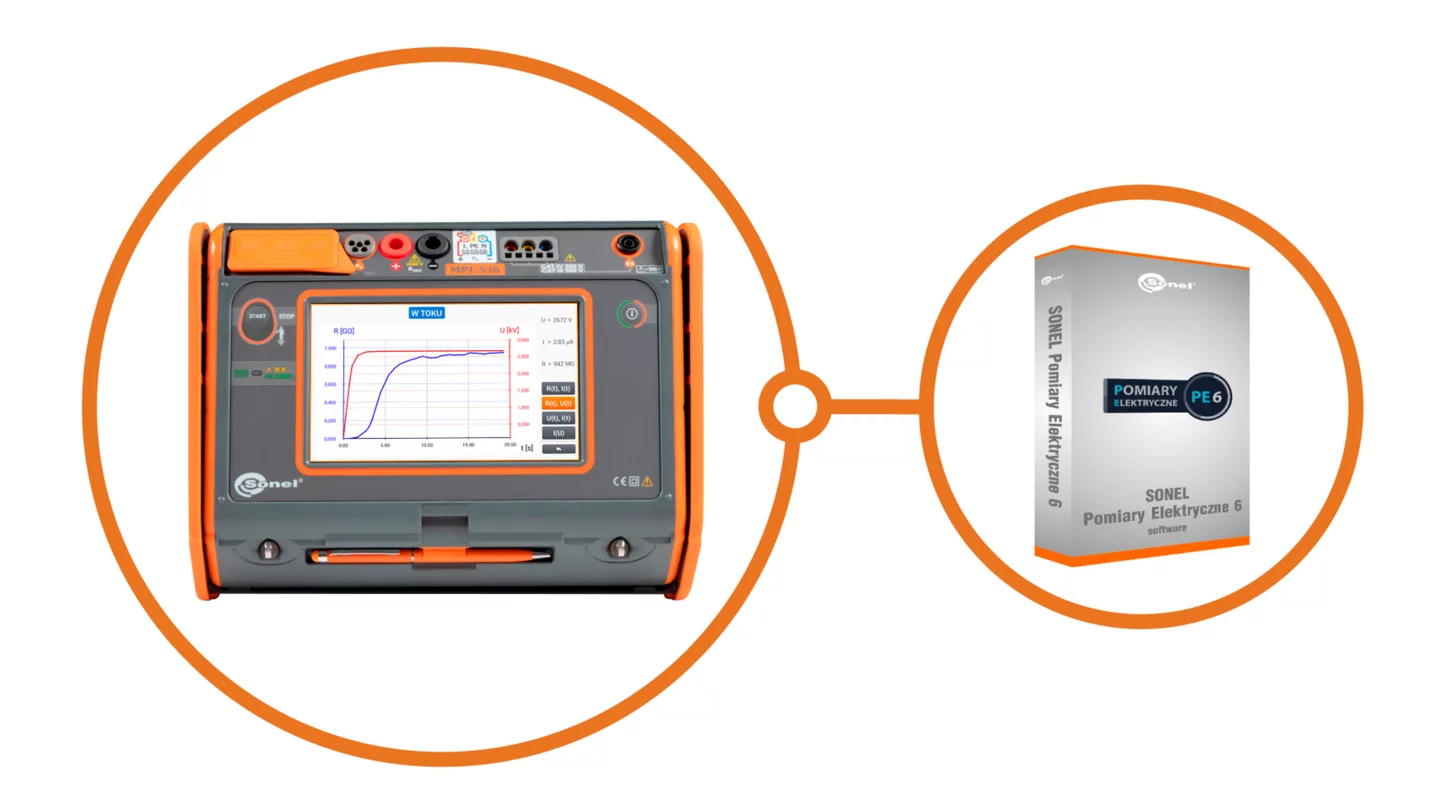 Wielofunkcyjny miernik parametrów instalacji elektrycznych z programem MPI-536 + PE6