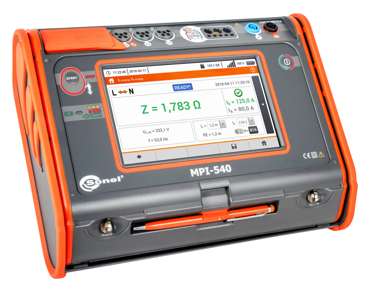 Wielofunkcyjny miernik parametrów instalacji elektrycznych z programem MPI-540 + PE6-1