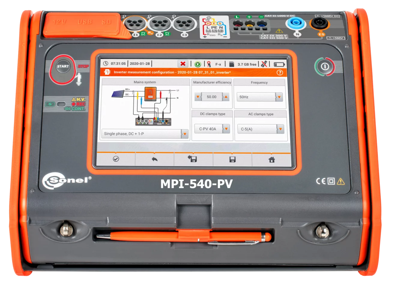Wielofunkcyjny miernik parametrów instalacji elektrycznych bez cęgów elastycznych MPI-540-PV Start-1
