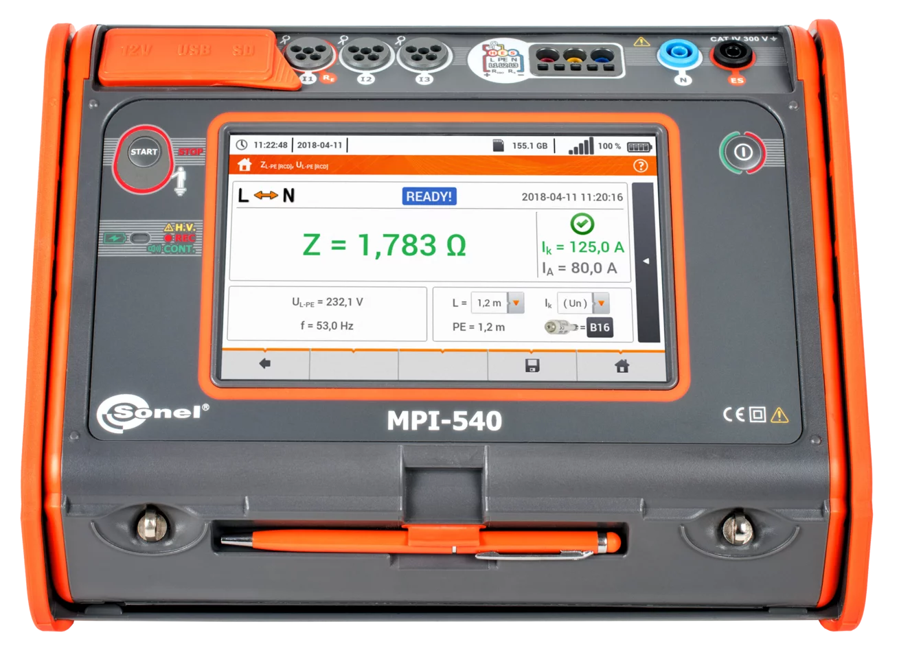 Wielofunkcyjny miernik parametrów instalacji elektrycznych bez cęgów elastycznych z adapterem MPI-540 Start + AutoISO-1000C-1