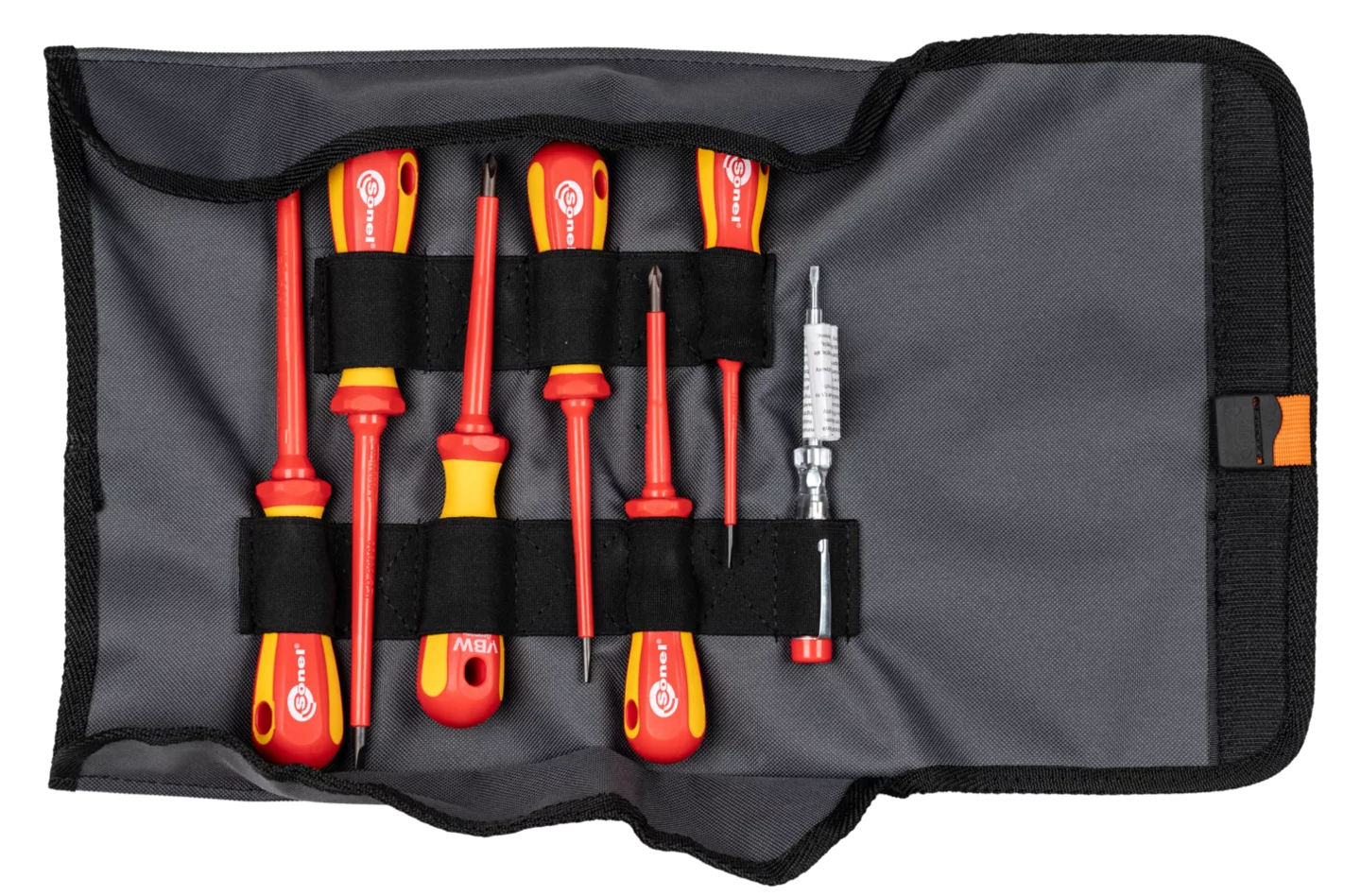Zestaw wkrętaków 6 sztuk + tester napięcia NZ-2