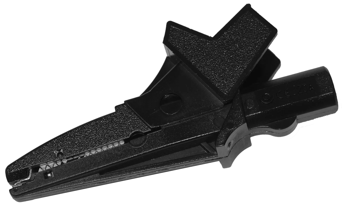 Crocodile clip, black, 1 kV, 20 A K-01