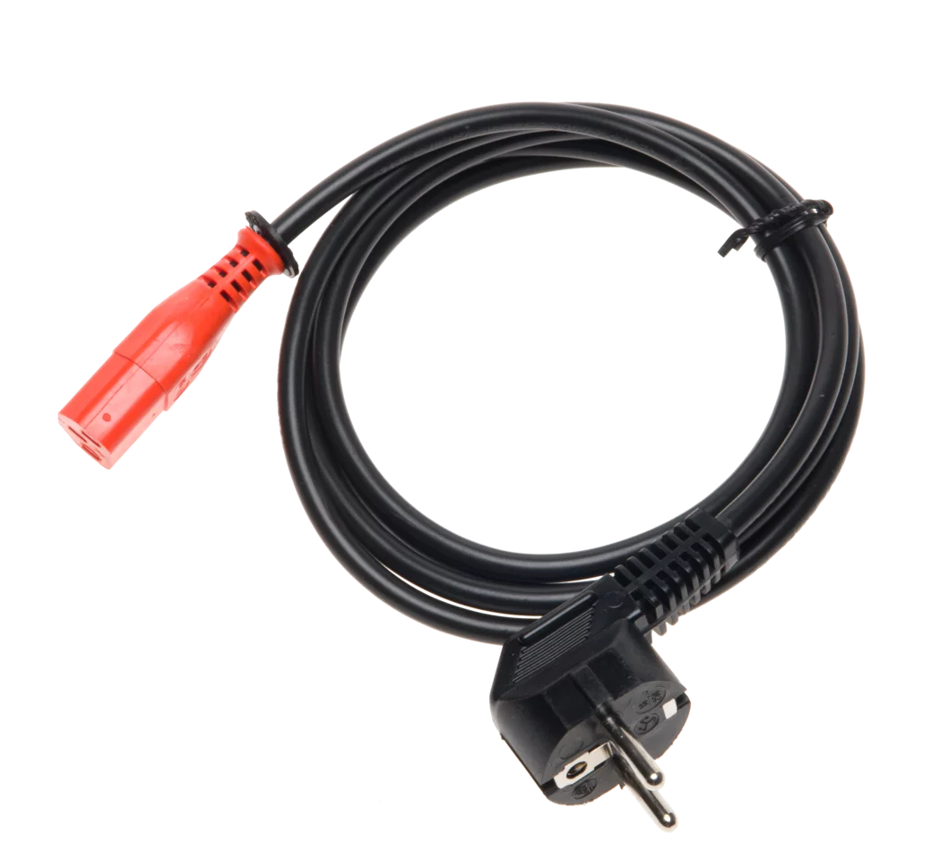 Mains power cable 230 V (Uni-Schuko / IEC C13 orange plug)-thumbnail