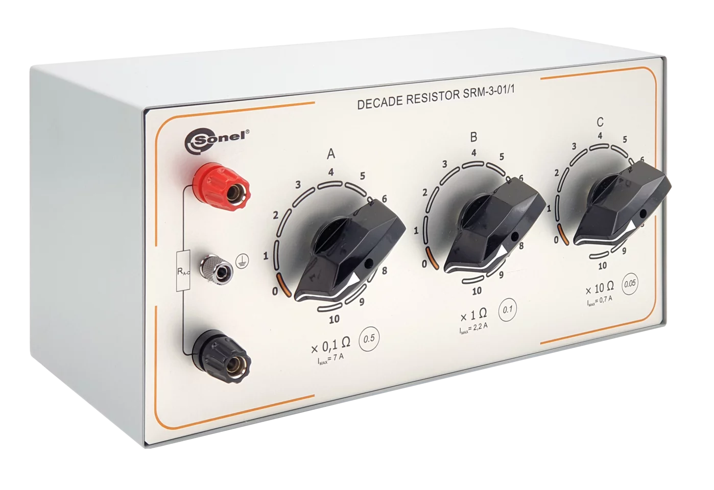 Manual decade resistor SRM-3-100/1-1