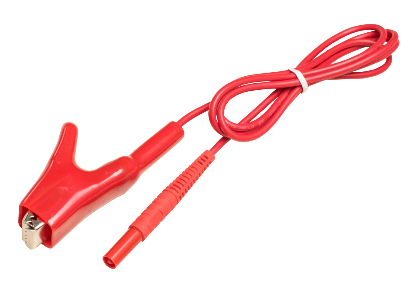 Cavo da 1,2 m rosso, 1 kV (con clip a coccodrillo)-thumbnail