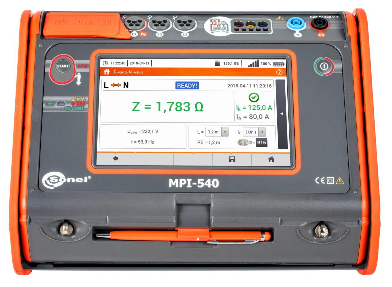 Multi-misuratore dei parametri delle installazioni elettriche e adattatore  MPI-540 + EVSE-01-2