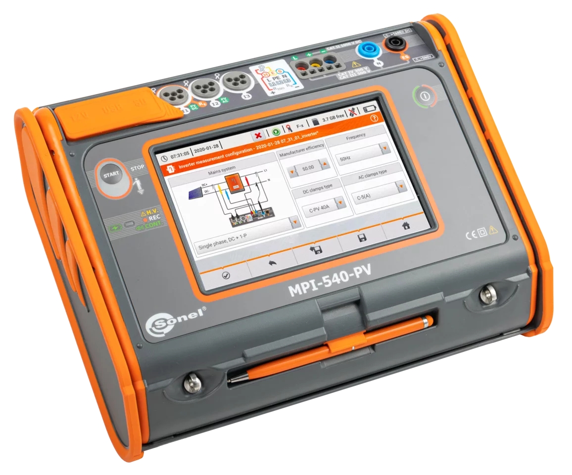Multi-misuratore dei parametri delle installazioni elettriche MPI-540-PV