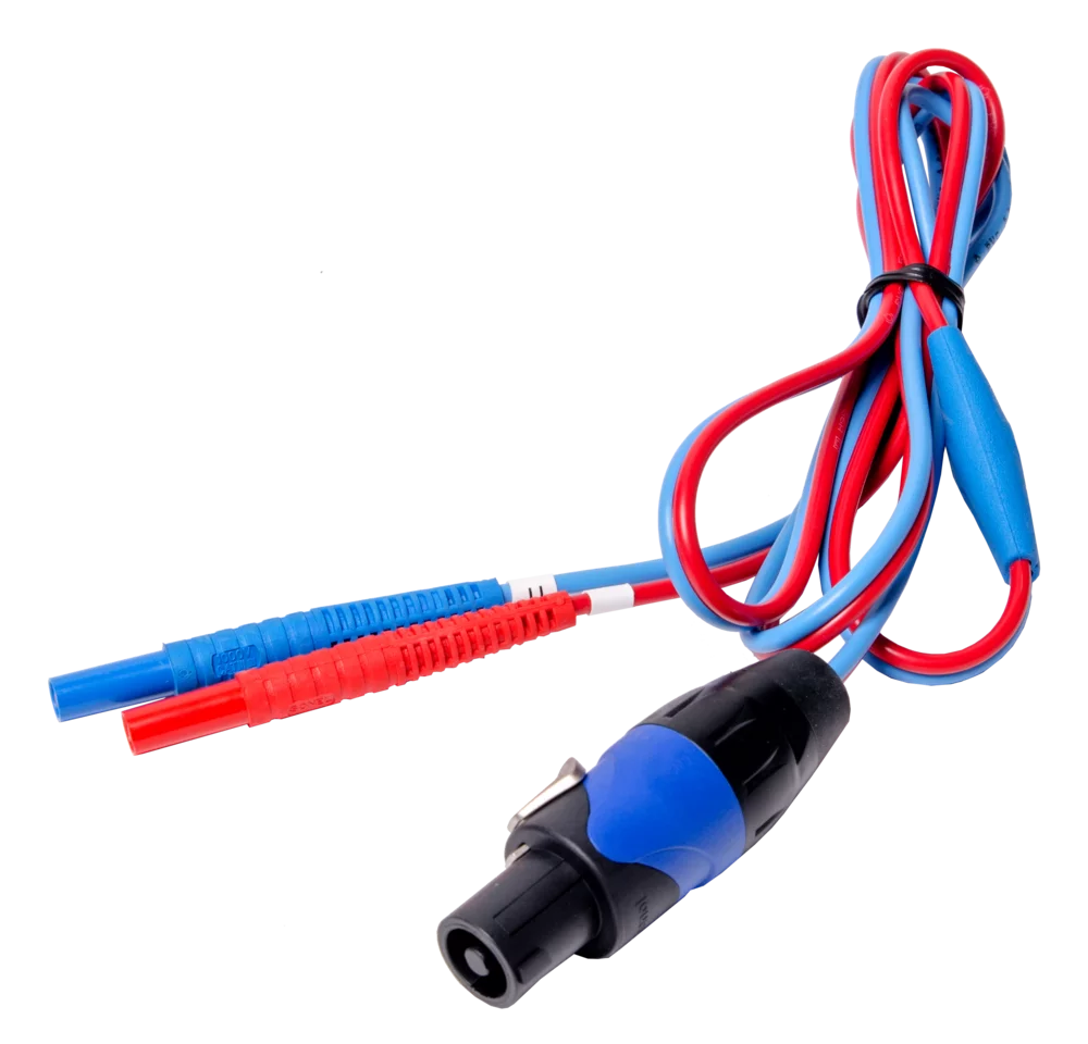 Double-wire test lead 1.5 m (PAT plug / banana plugs)