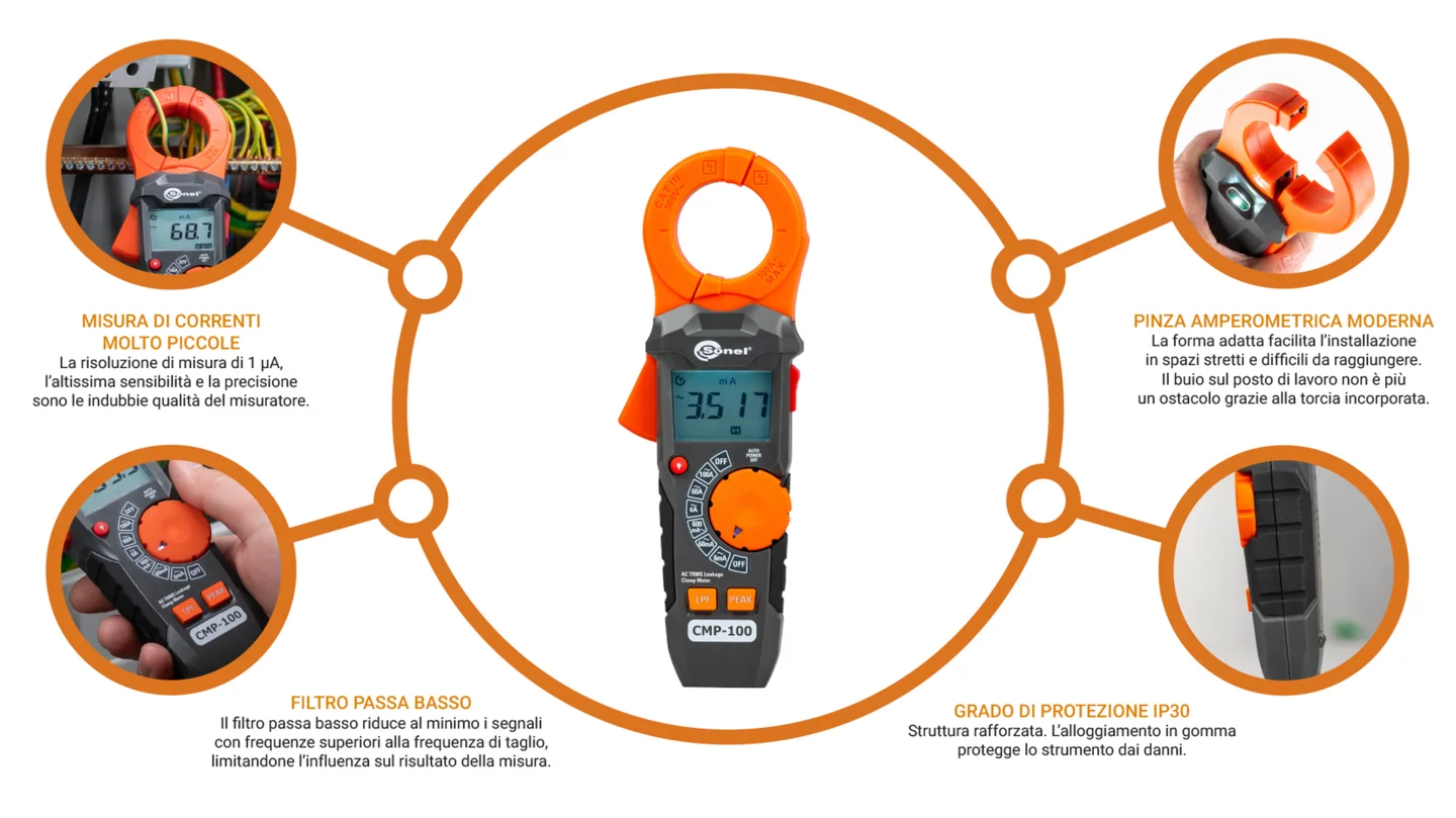 Leakage current digital clamp meter CMP-100-10-thumbnail