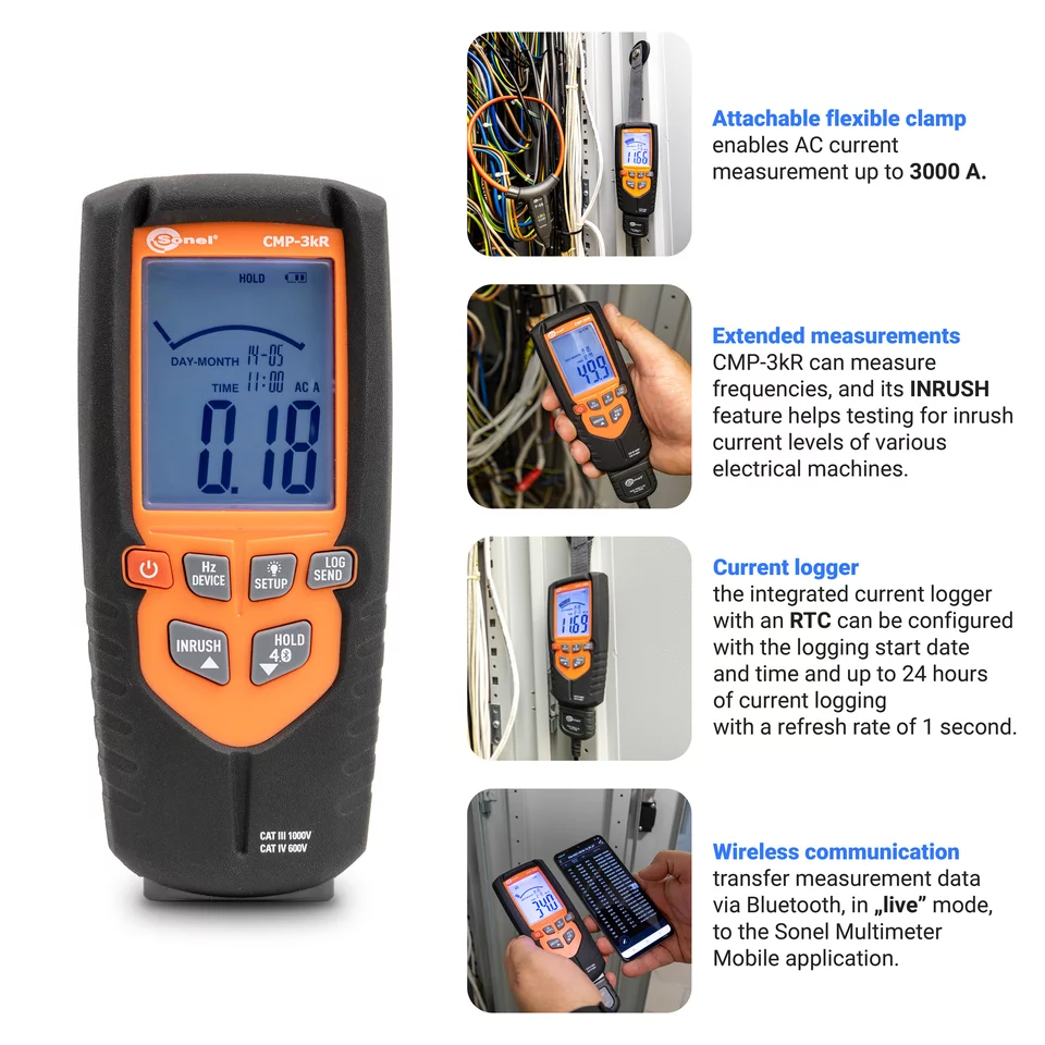 AC digital clamp meter with data logger CMP-3kR-6-thumbnail