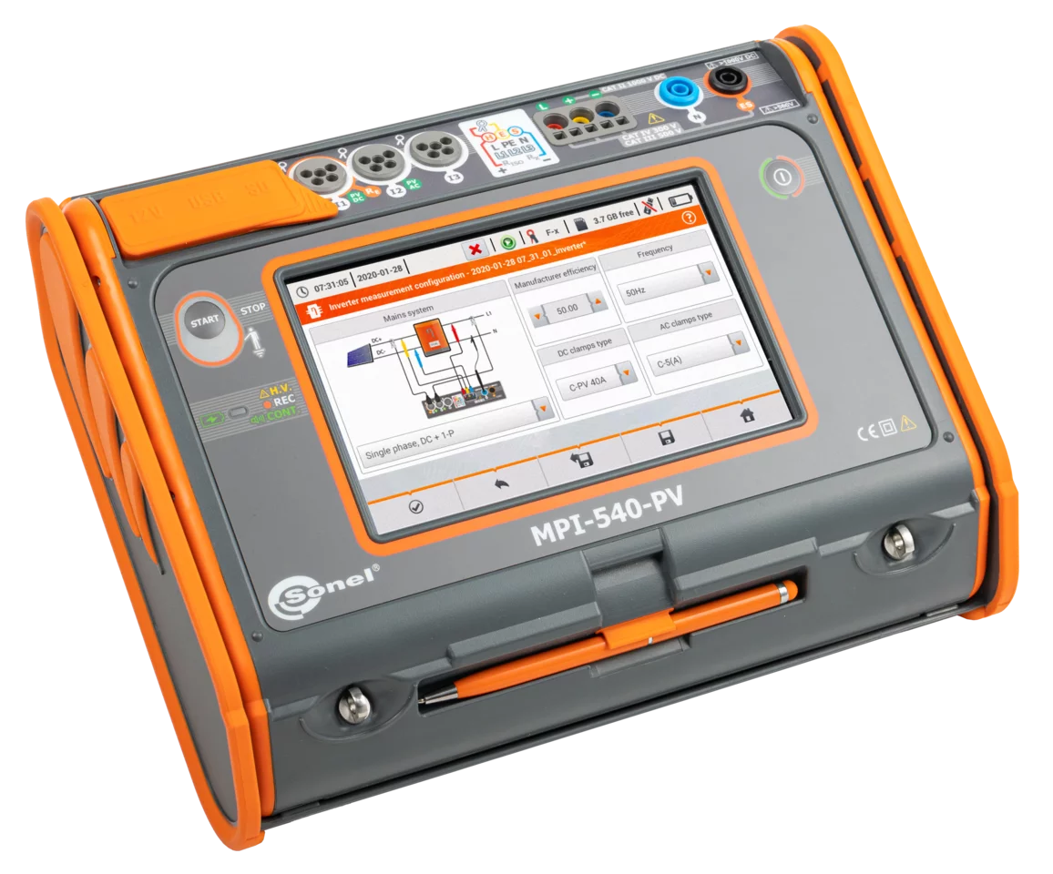 Multi-function meter of electrical system parameters MPI-540-PV