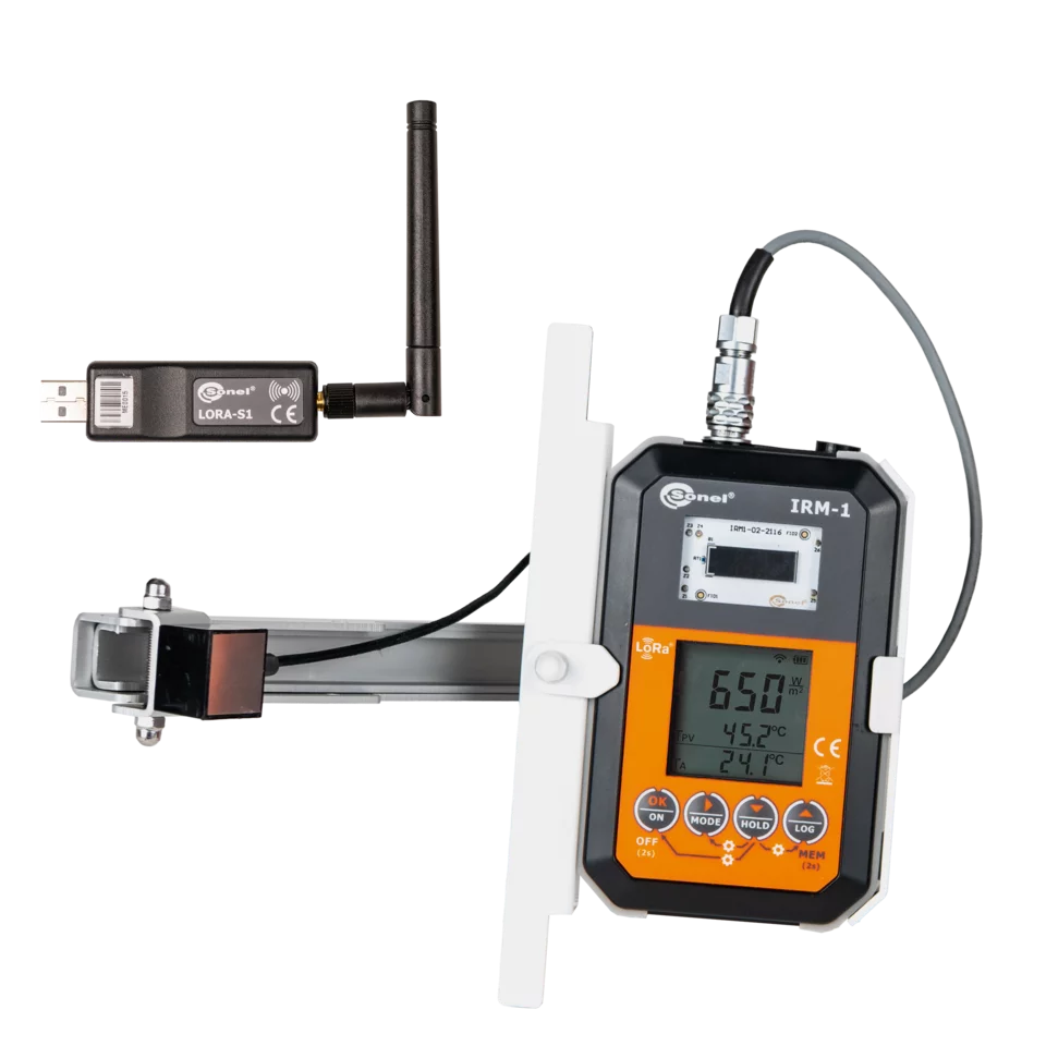 Multi-function meter of electrical and PV system parameters with flexible coils and solar radiation measurement set MPI-540-PV Solar-2