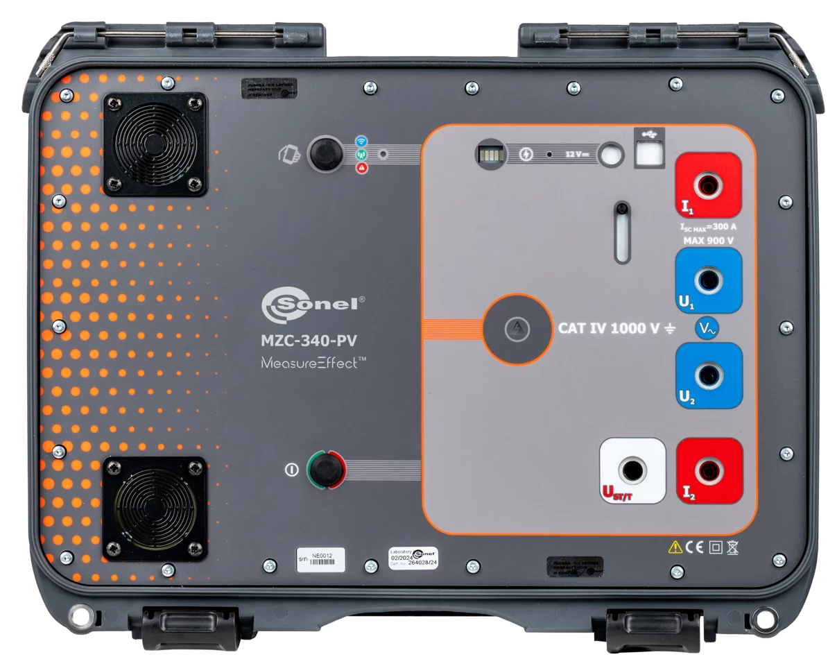 High-current fault loop impedance meter MZC-340-PV