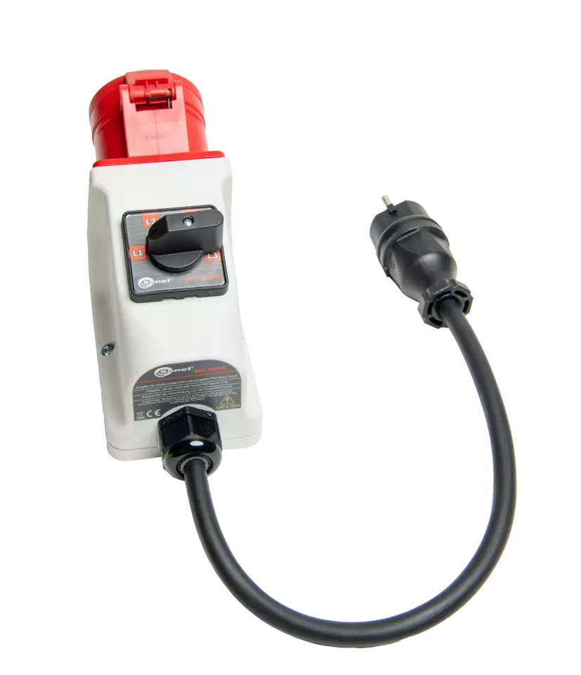 Three-phase socket adapter 32 A for PAT (4P, switchable)-thumbnail