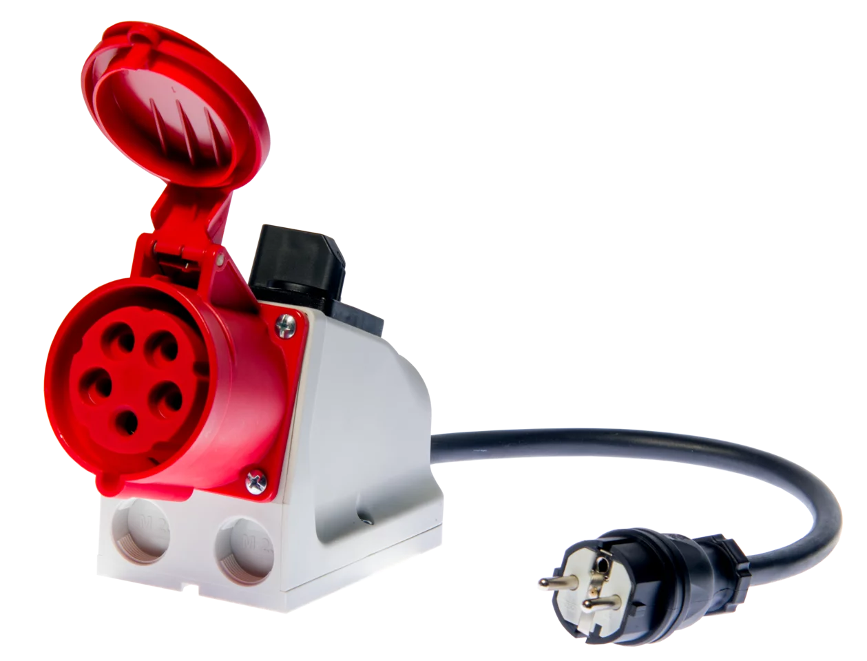 Three-phase socket adapter 32 A for PAT (5P, switchable)-thumbnail