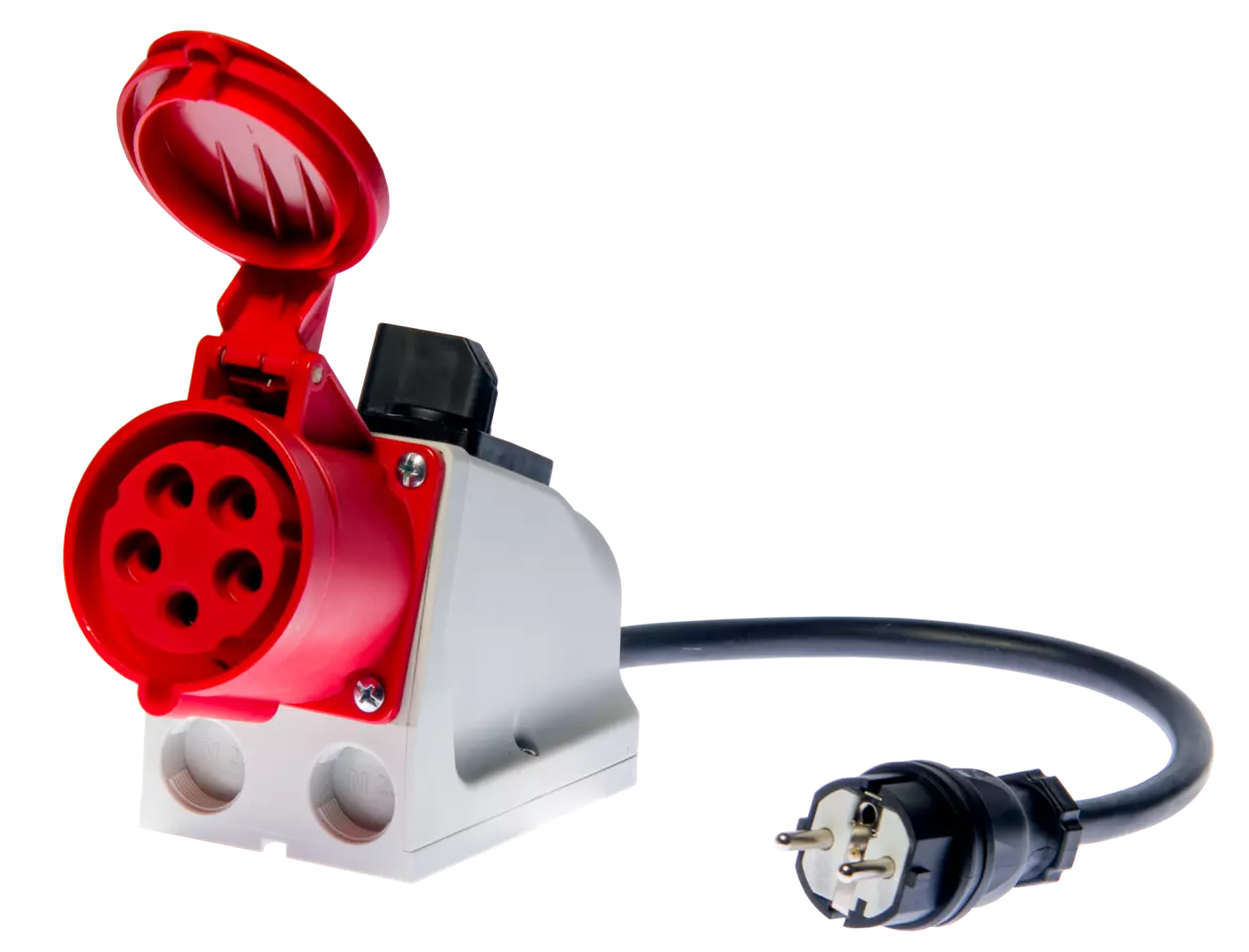 Three-phase socket adapter 32 A for PAT (5P, switchable)-thumbnail