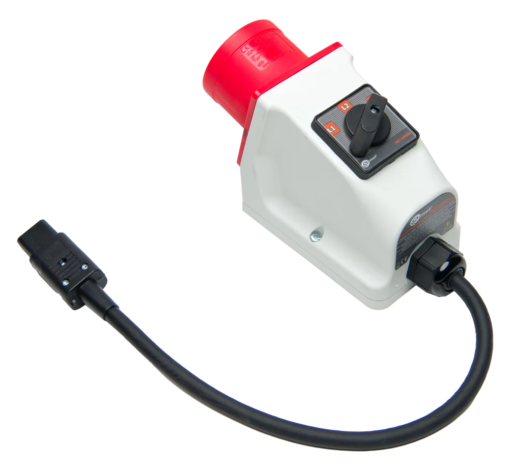 Three-phase socket adapter 32 A for PAT (5P, switchable)-thumbnail
