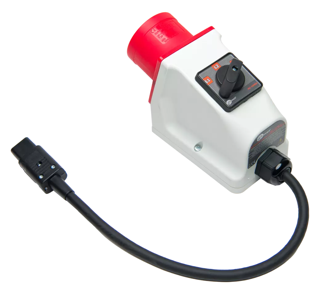 Three-phase socket adapter 32 A for PAT (5P, switchable)-thumbnail