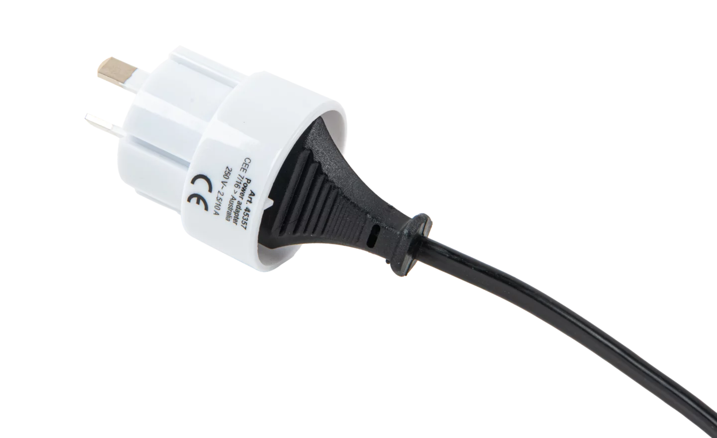 Travel adapter (AU version, 2-pin), EU (CEE 7/16) --> Type I (AS 3112)-thumbnail