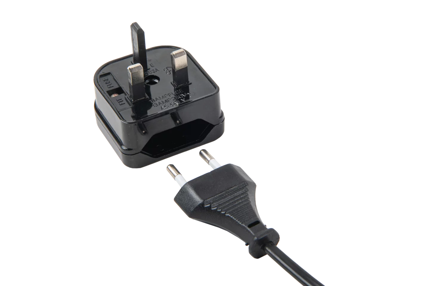 Travel adapter (UK version, 2-pin), EU (CEE 7/16) --> Type G (BS 1363)-1-thumbnail