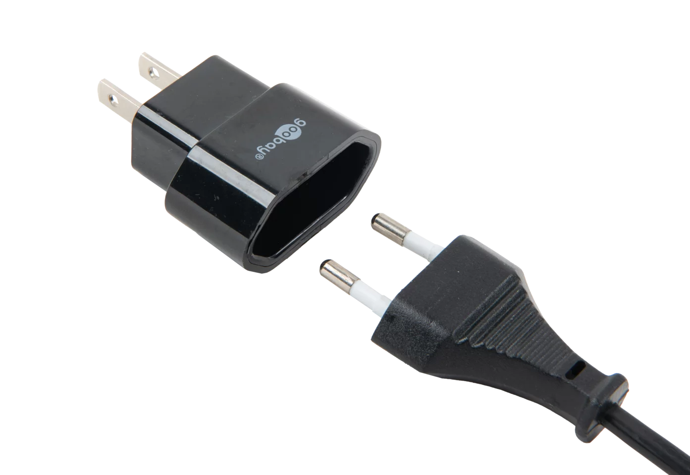 Travel adapter (US version, 2-pin), EU (CEE 7/16) --> Type A (NEMA 1-15)-1-thumbnail