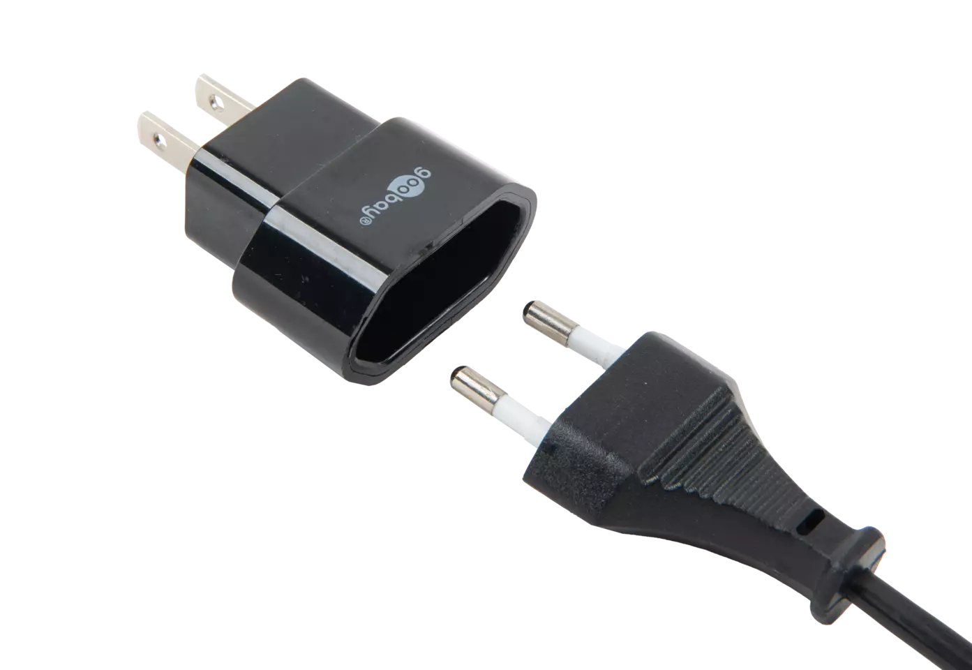Travel adapter (US version, 2-pin), EU (CEE 7/16) --> Type A (NEMA 1-15)-1-thumbnail